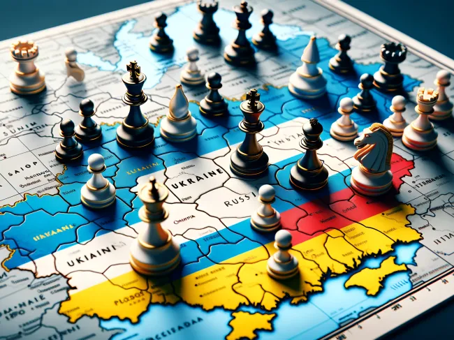 Ukraine Russia chessboard